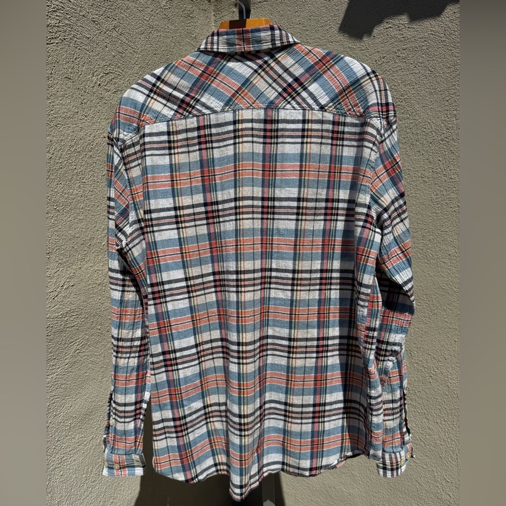 Patagonia Organic Cotton Plaid Shirt - Blue, Pink, White Long Sleeve - Picture 3 of 9
